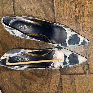 Lauren Ralph Lauren dark blue tye dye heels